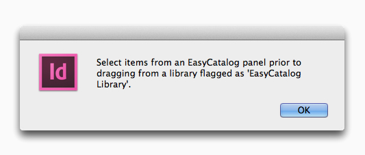 EasyCatalog Library Check Option