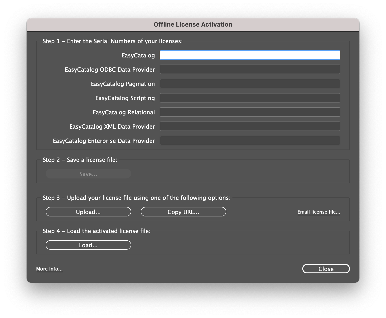EasyCatalog Product Activation InDesign Plugins 65bit Software